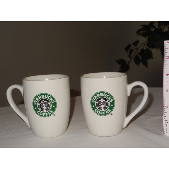 Lot 2x Starbucks MERMAID 2-sided SIREN Mug Cup 2007 10.2 Oz White Ceramic Coffee - Picture 9 of 10
